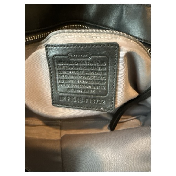 VINTAGE COACH SOHO F137732 BLACK LEATHER PLEATED TOTE SHOULDER BAG PURSE - Picture 10 of 10